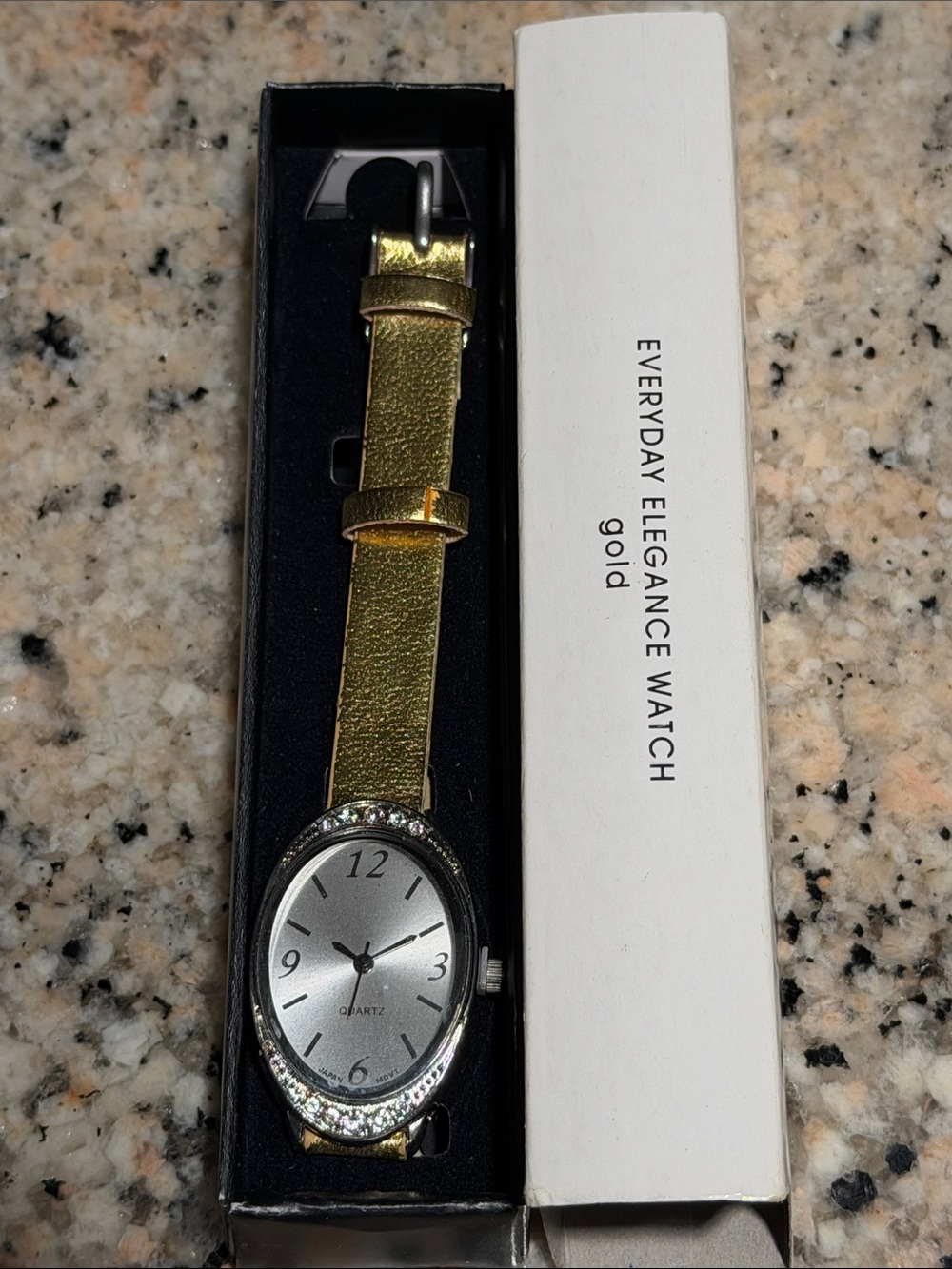 Everyday Elegance Gold Watch with Crystal Accents